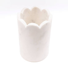 Load image into Gallery viewer, White Marble Scalloped Wine & Champagne Chiller
