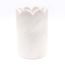 Load image into Gallery viewer, White Marble Scalloped Wine & Champagne Chiller