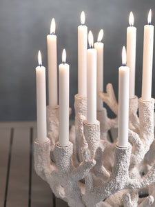 Coral Taper Candle Centerpiece