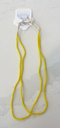 Beaded Glass Necklace/ Yellow