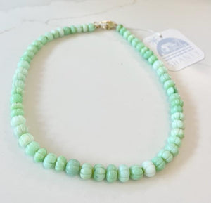 Clover w/ Matching Green Heshi Spacers Necklace
