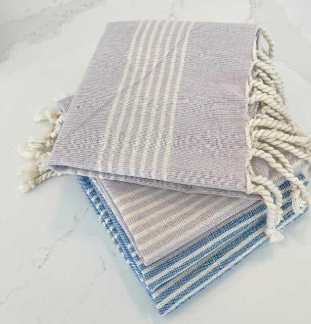 Linen Turkish Hand Towel w/ Stripes