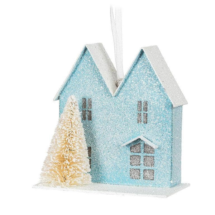 Pastel House & Tree Ornament