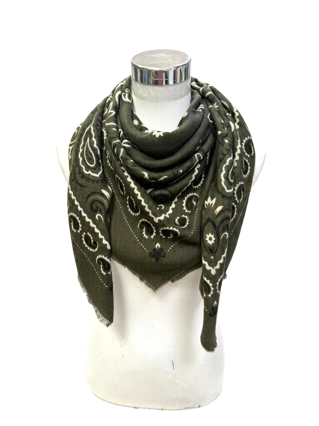 Large Woolen Square Bandana/ Blue
