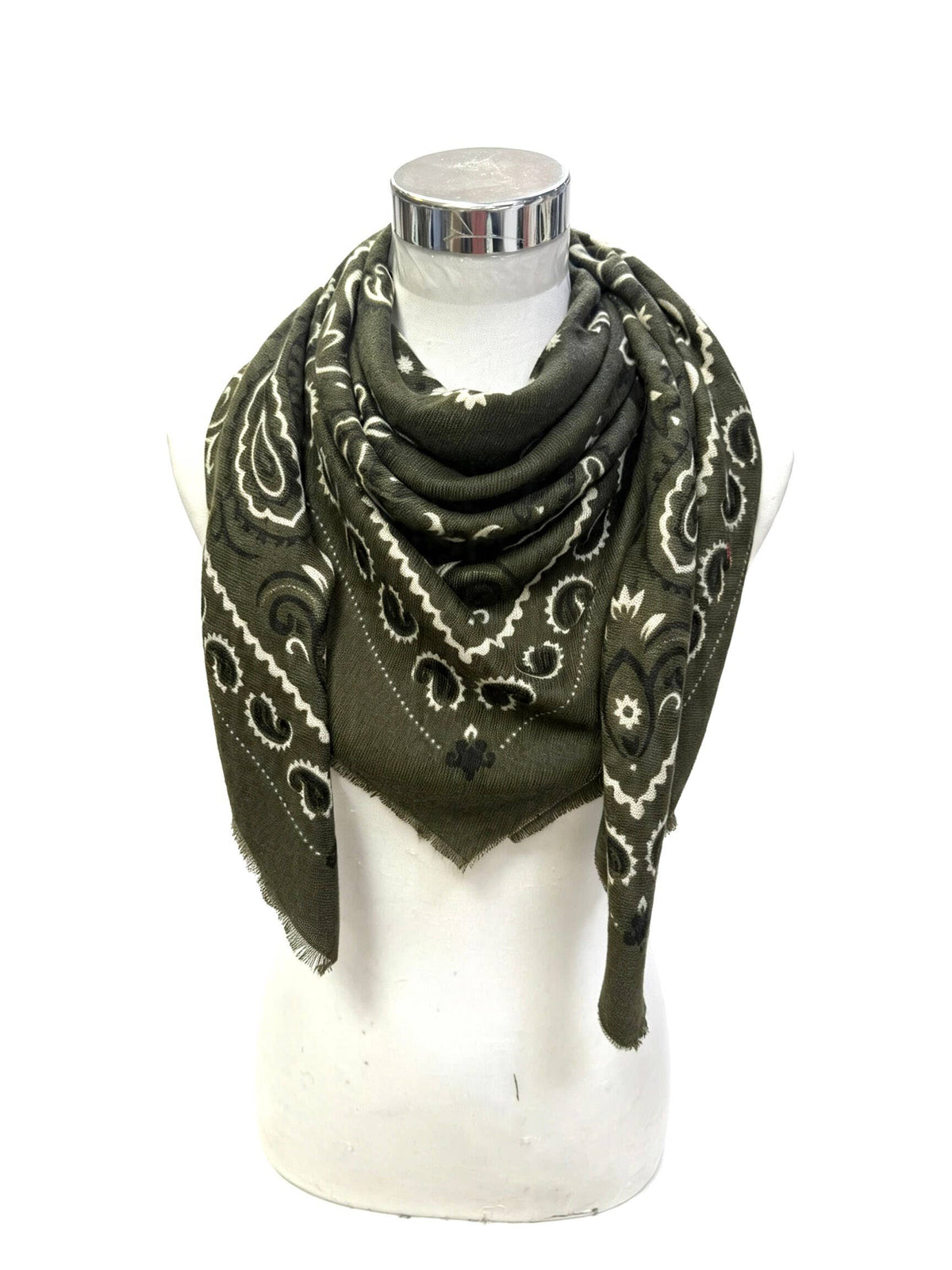 Large Woolen Square Bandana/ Blue