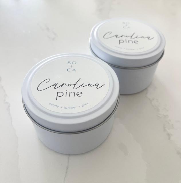 White Matte Tin Carolina Pine Scented Candle