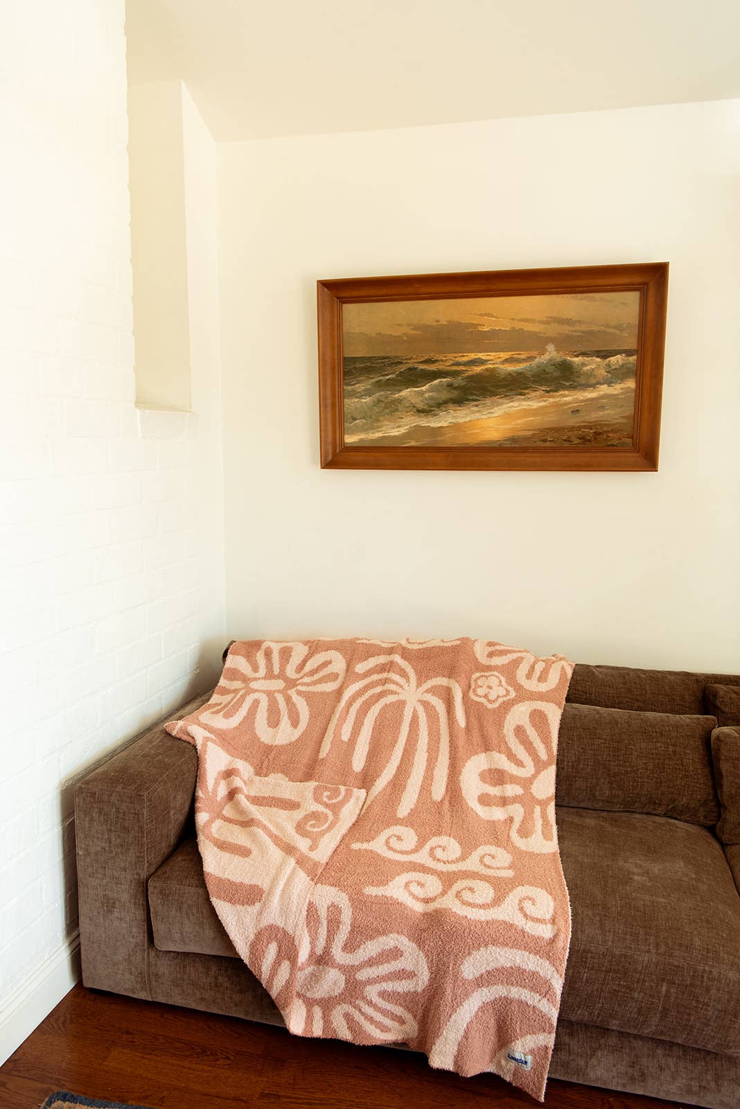 Hanalei Plush Throw - Island Blush