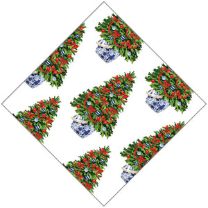 Christmas Tree Paper Cocktail Napkins/Set of 8