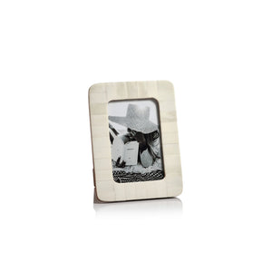 White Bone Inlay Photo Frame