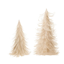 Load image into Gallery viewer, Cream Feather Trees/ Set of 2