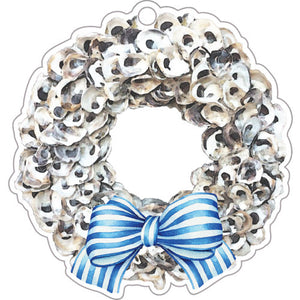 Oyster Wreath Die Cut Gift Tags/Set of 8