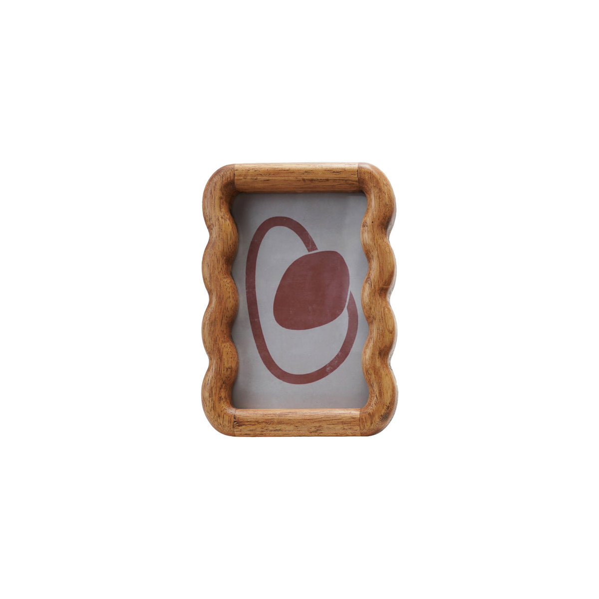 Rubberwood 4"x6' Scalloped Photo Frame