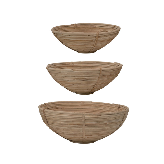 Hand-Woven Cane Bowls