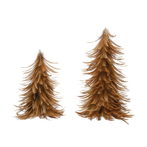 Feather Trees, Brown/Set of 2