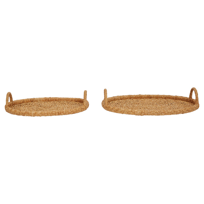 Seagrass and Rattan Trays w/ Handles