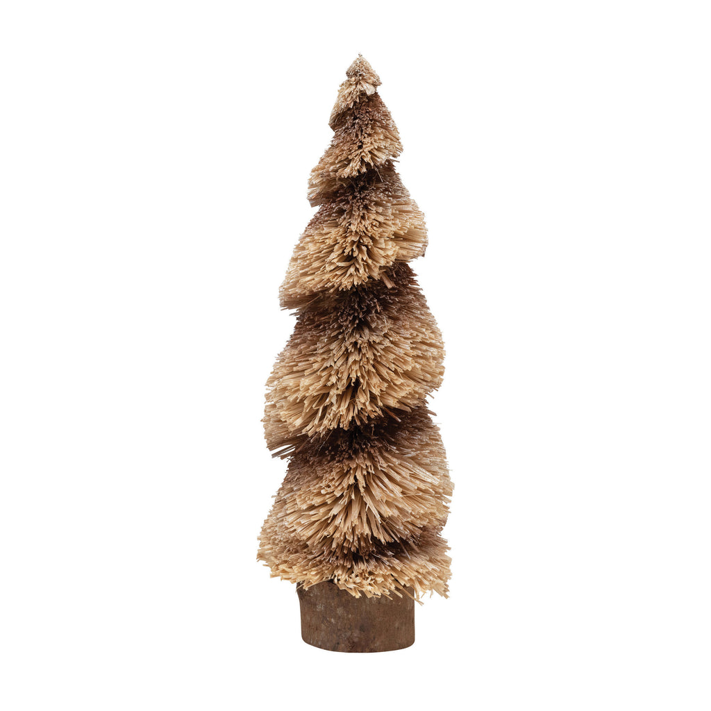 Glitter Raffia Tree and Wood Base