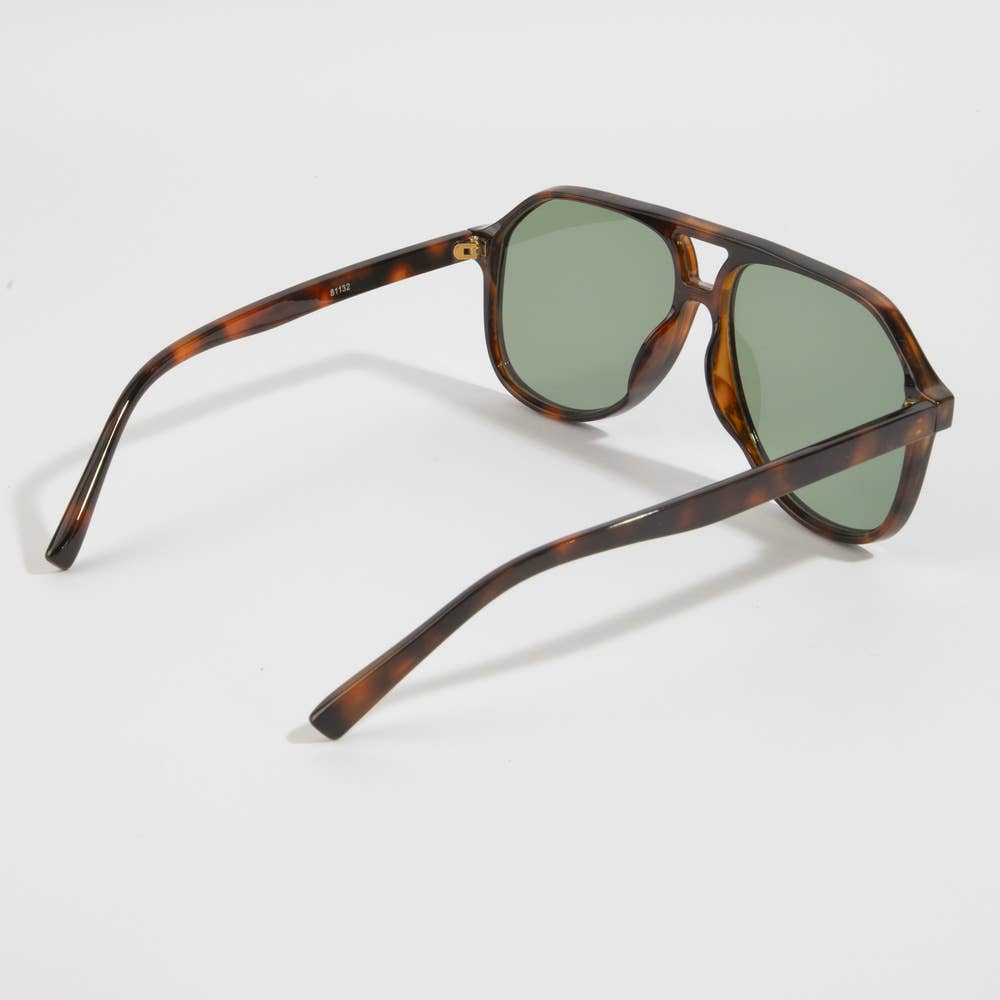 Retro Navigator Aviator Sunglasses With Tinted Lens: ASSORTED