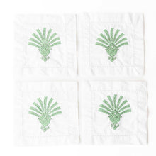 Load image into Gallery viewer, Deco Palm Embroidered Cocktail Napkin Set of 4