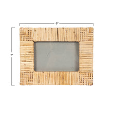 Load image into Gallery viewer, Hand Woven Rattan Photo Frame