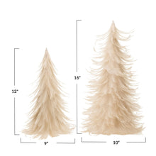 Load image into Gallery viewer, Cream Feather Trees/ Set of 2