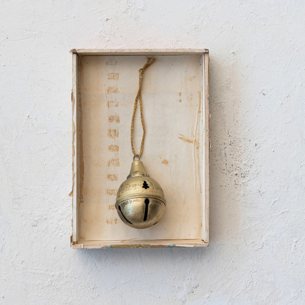 Metal Bell Ornament w/ Tree Cut-Outs