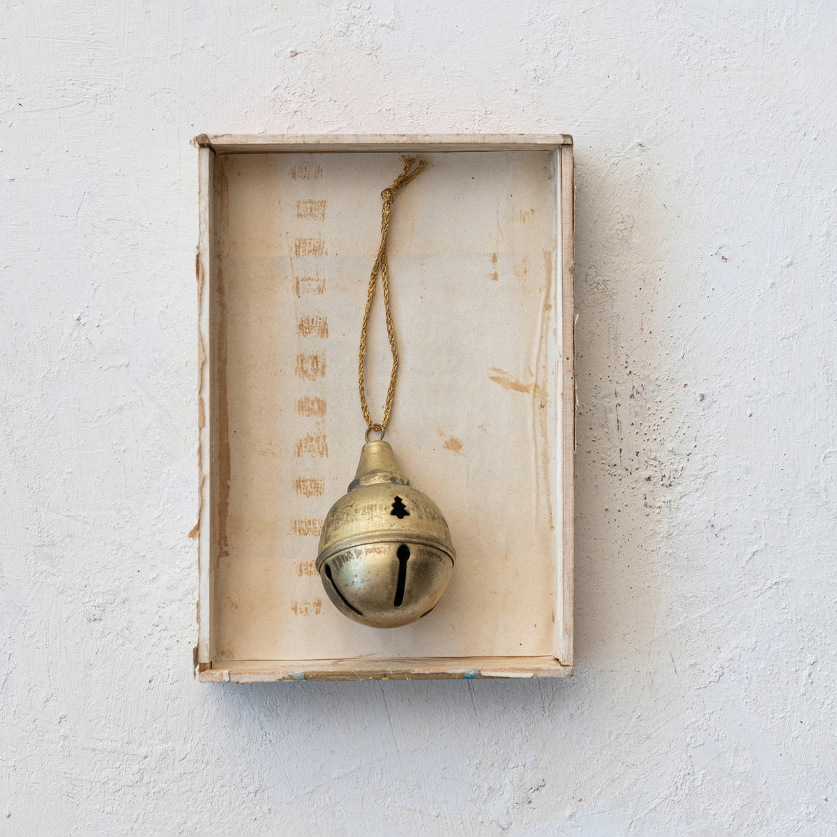 Metal Bell Ornament w/ Tree Cut-Outs