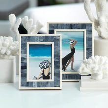 Load image into Gallery viewer, Blue Carved Photo Frame