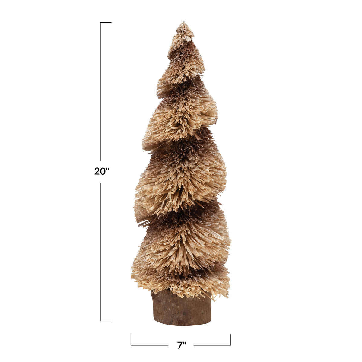 Glitter Raffia Tree and Wood Base