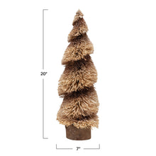 Load image into Gallery viewer, Glitter Raffia Tree and Wood Base