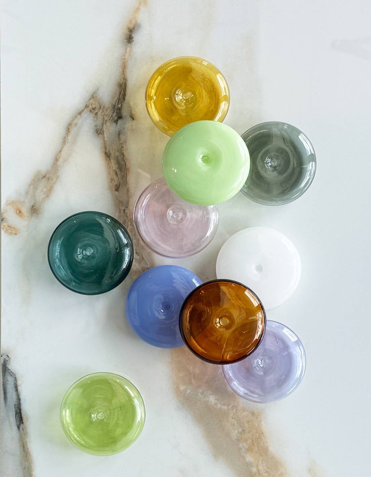 Bubble Incense Holder | Blue Milk Glass