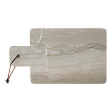 Load image into Gallery viewer, Marble Cheese/Cutting Board with Leather Tie and Handle