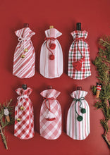 Load image into Gallery viewer, Red Green Cloth Wine Bag