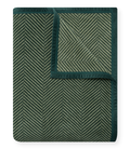 Harborview Herringbone Forest Green Blanket: Original