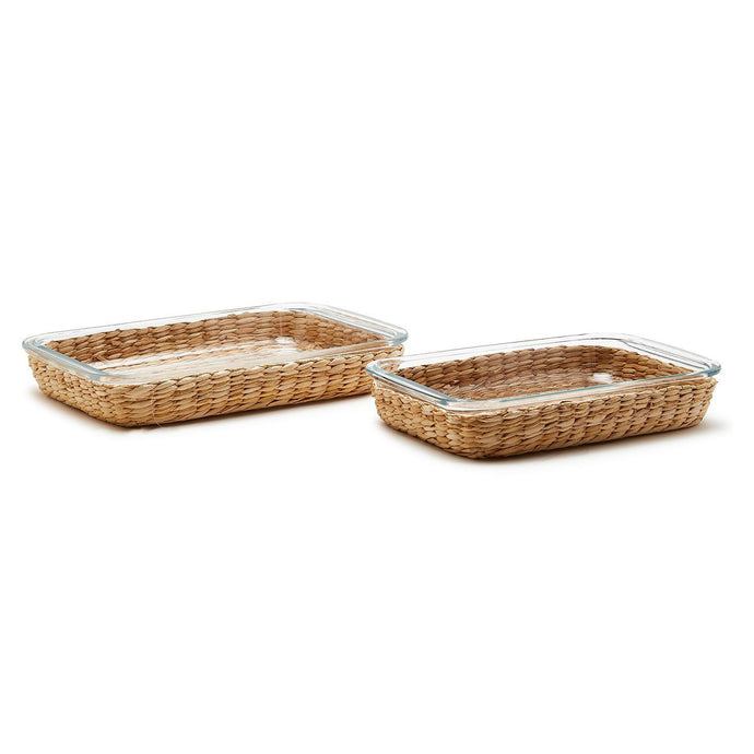 Borosilicate Glass Baking Dish with Removable Hand-Woven Lattice