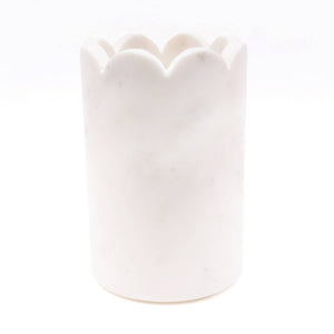 White Marble Scalloped Wine & Champagne Chiller
