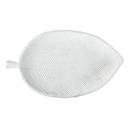 Matte White Leaf Decor