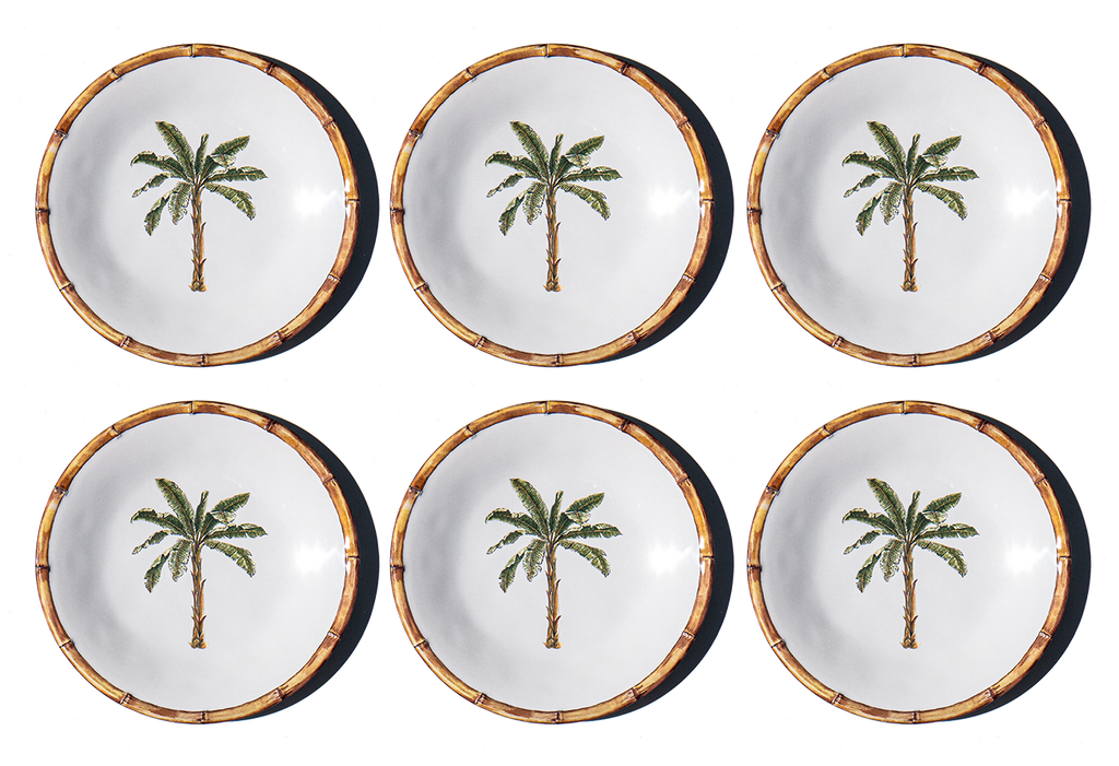 Rainforest Palm Microwavable Melamine Dinnerware Collection: Low Bowl