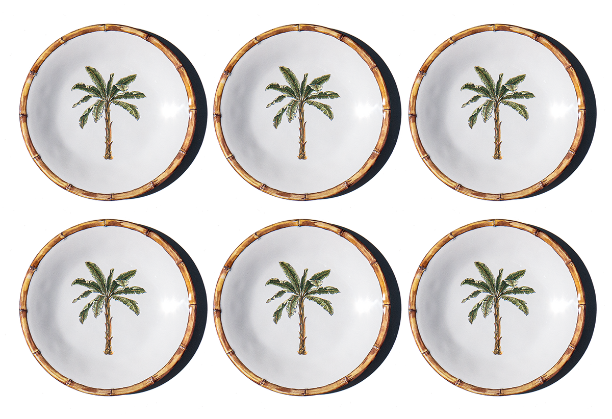 Rainforest Palm Microwavable Melamine Dinnerware Collection: Low Bowl
