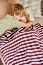 Load image into Gallery viewer, Sideline Stripe Maroon Midi Blanket/ Midi Size