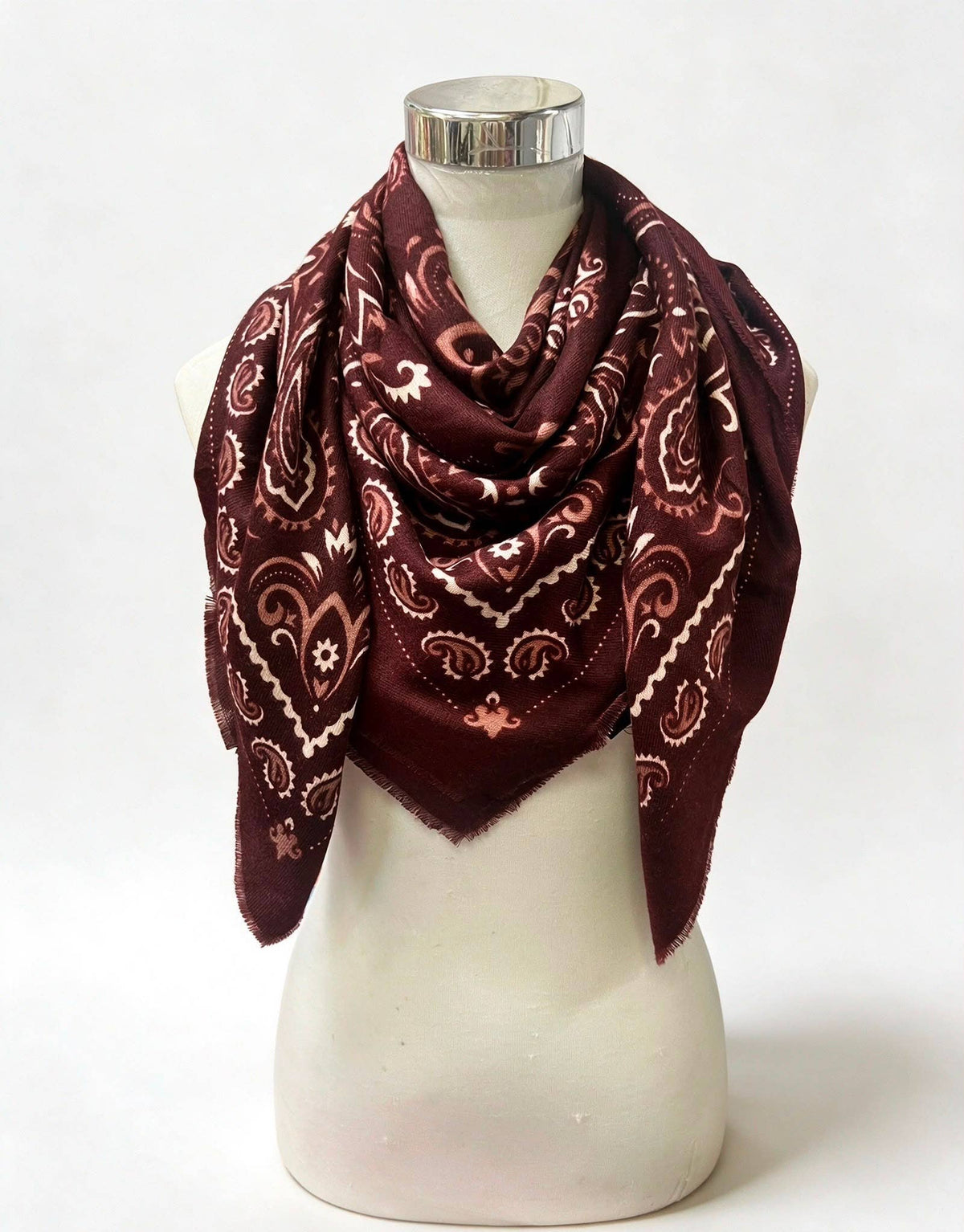 Large Woolen Square Bandana/ Blue