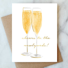 Load image into Gallery viewer, Newlyweds Cheers Greeting Card | Wedding Card