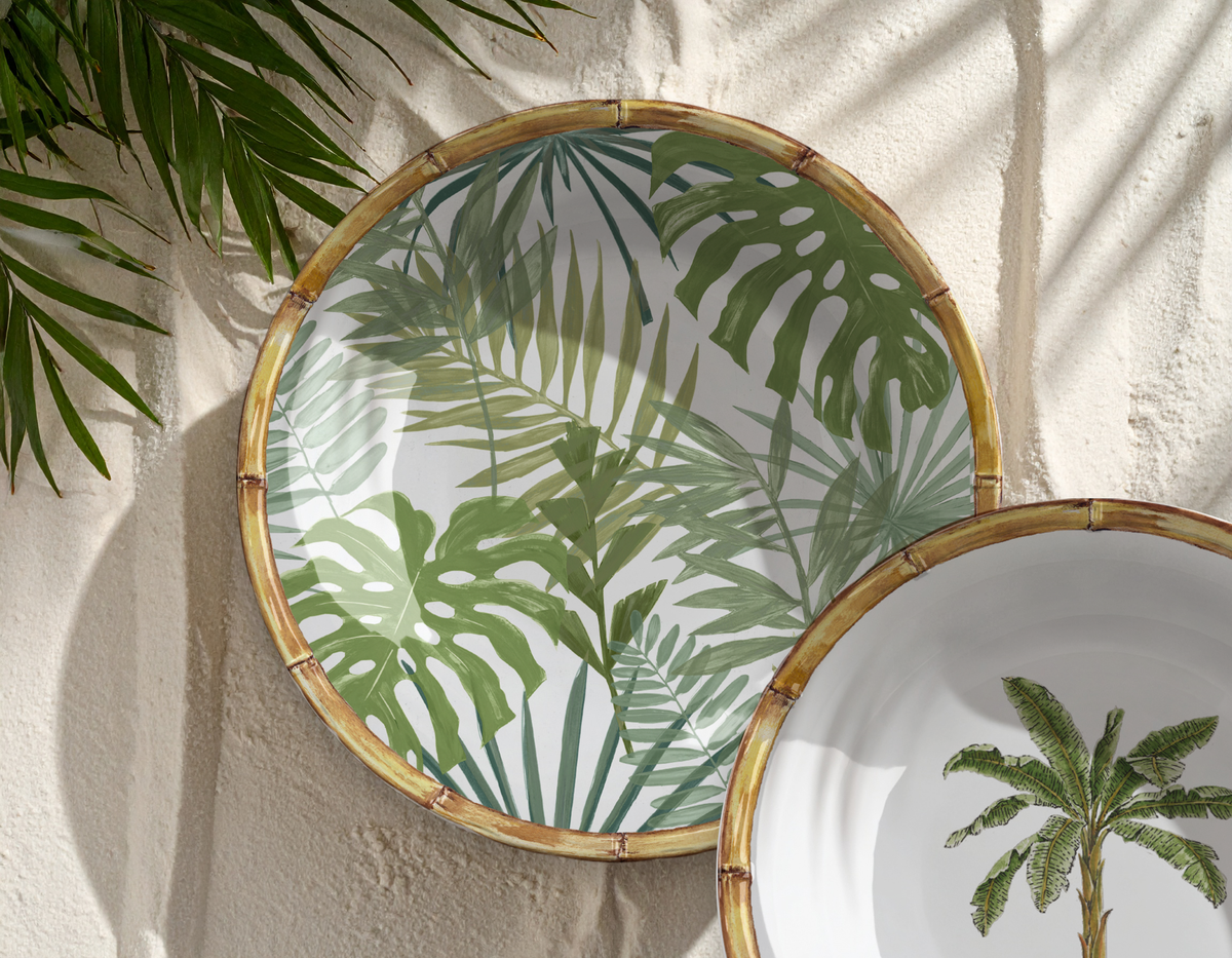 Rainforest Palm Microwavable Melamine Dinnerware Collection: Dinner Plate