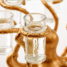 Load image into Gallery viewer, Golden Bronze Octopus Shot Glass Holder