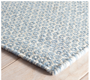 Dash + Albert Honeycomb French Blue/Ivory (Special order at SHANTY SHOPPE)