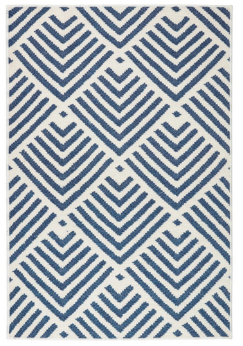 Dash & Albert Bunny Williams Cleo Navy Washable Rug (Special Order at SHANTY SHOPPE)