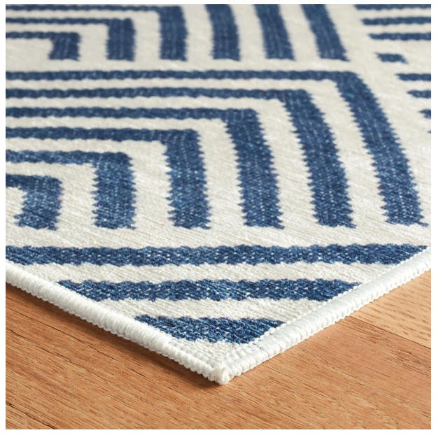 Dash & Albert Bunny Williams Cleo Navy Washable Rug (Special Order at SHANTY SHOPPE)