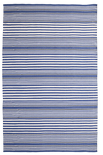 Load image into Gallery viewer, Rugby Stripe Indoor/Outdoor Rug in Denim (Special Order at SHANTY SHOPPE)