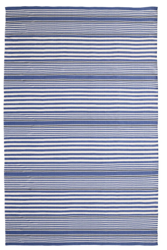 Rugby Stripe Indoor/Outdoor Rug in Denim (Special Order at SHANTY SHOPPE)