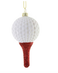 Golf Ball on Tee Ornament