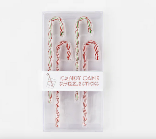 Cocktails with Santa Stir Sticks in Gift Box - Set of 4